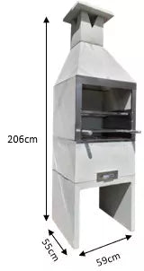 Asador para quincho Fortaleza de concreto pre formado