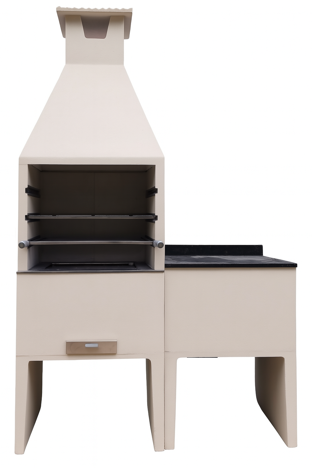 Asador para quincho Fortaleza mas mesa lateral  de concreto pre formado