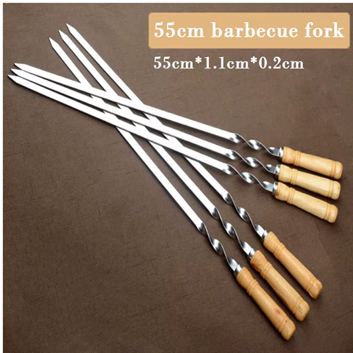 Brochetas acero inoxidable 55 cm - medidas