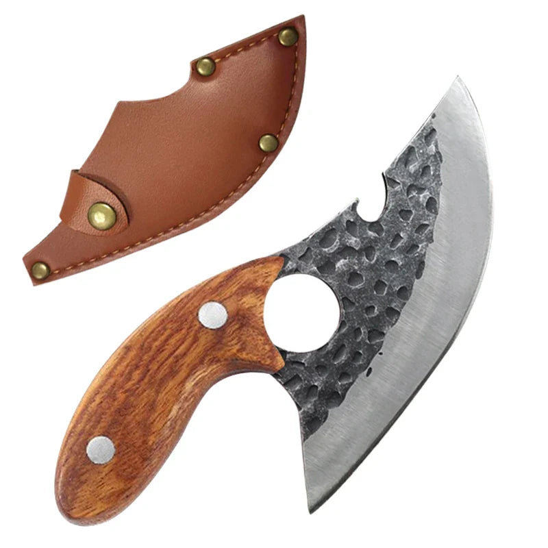 Cuchillo de acero y madera de 16 cm con destapador