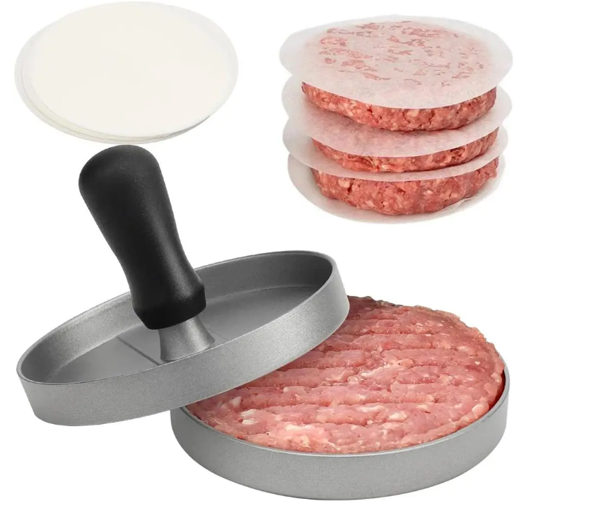 Prensa de carne para hamburguesas de aluminio
