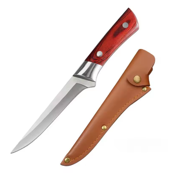 Cuchillo Parrillero SteelPro 15” – Acero Inoxidable Profesional con Funda de ecoCuero