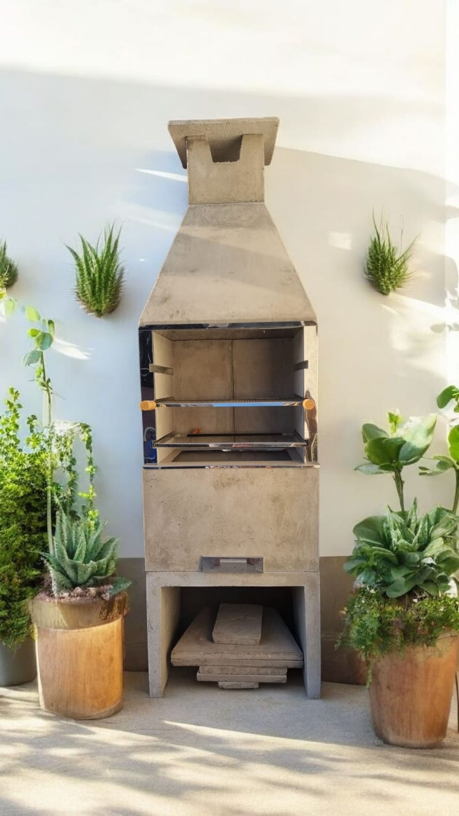 Asador para quincho Fortaleza de concreto pre formado