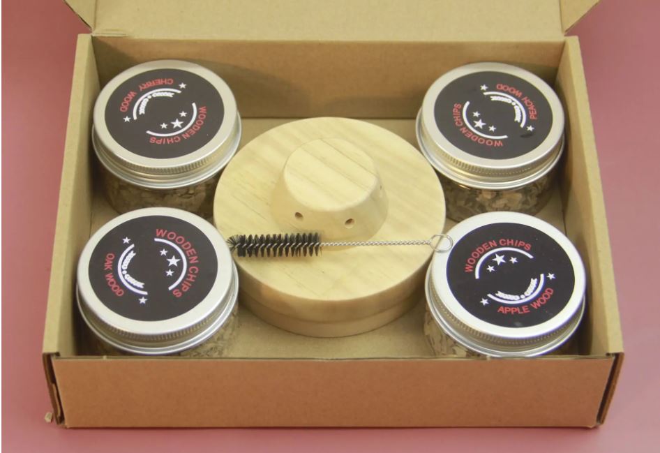 Kit Ahumador Infusor De Bebidas Cocteles, Cafe, Bebidas Marrón Claro