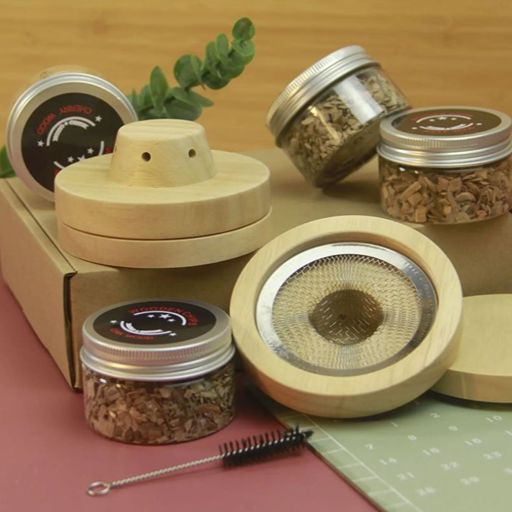 Kit Ahumador Infusor De Bebidas Cocteles, Cafe, Bebidas Marrón Claro