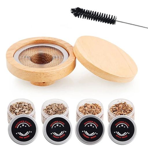 Kit Ahumador Infusor De Bebidas Cocteles, Cafe, Bebidas Marrón Claro